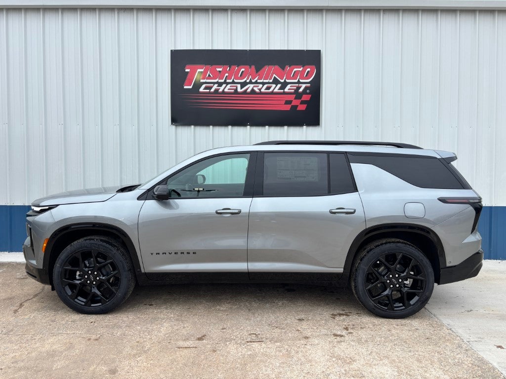 2026 Chevrolet Traverse RS in Sterling Gray Metallic — front three-quarter view