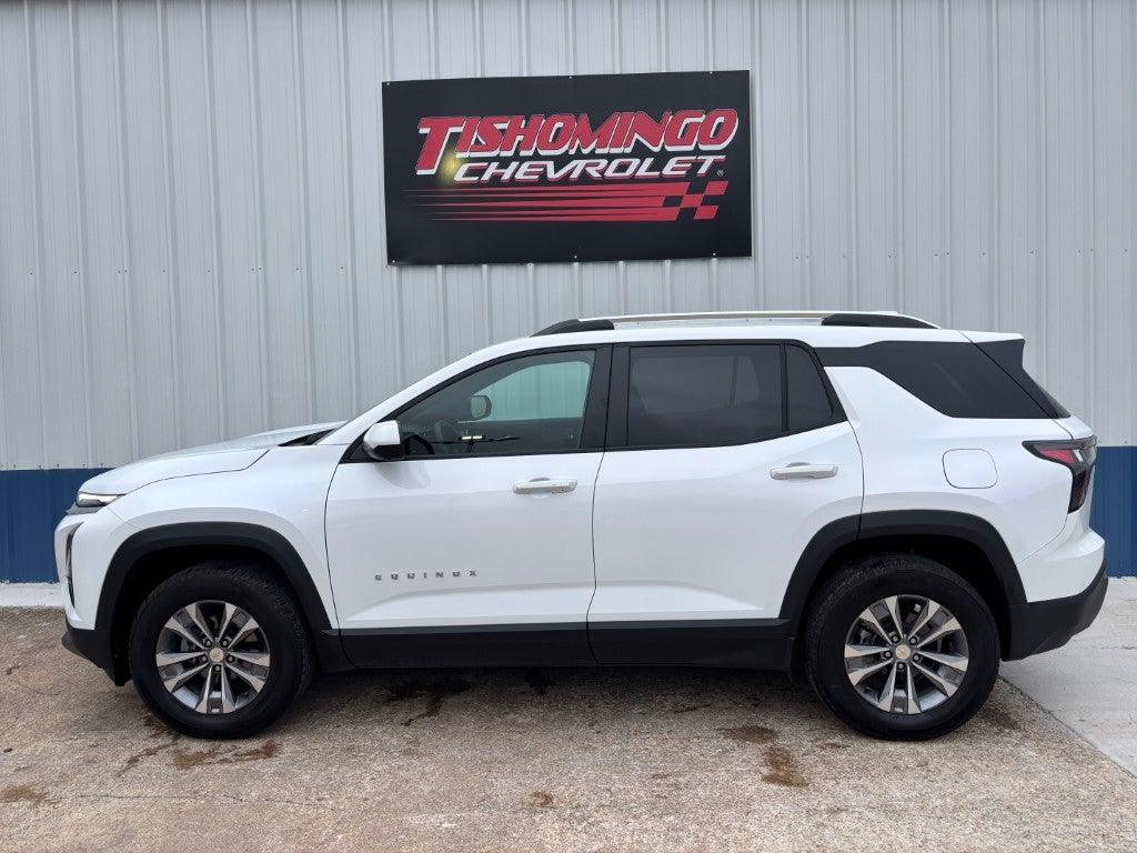 2025 Chevrolet Equinox LT in Summit White — front three-quarter view